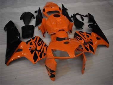 Lojas Carenagem Moto Honda CBR600RR 2005-2006 - Laranja Preto Chama