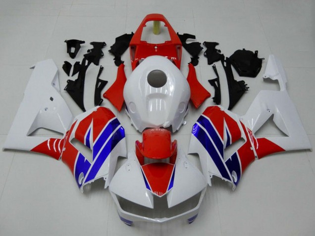 Lojas Carenagem Moto Honda CBR600RR 2013-2023 - Branco Vermelho Azul