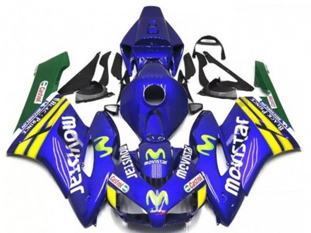 Lojas Carenagens Moto Honda CBR1000RR 2004-2005 - Azul Amarelo Verde MoviStar Vermelho Castrol