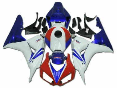 Lojas Kits Carenagem Moto Honda CBR1000RR 2006-2007 - Branco Vermelho Azul HRC