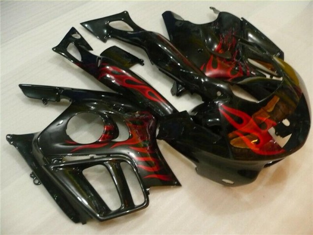 Lojas Carenagens Moto Honda CBR600 F3 1995-1996 - Preto Brilhante Vermelho Chama