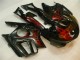 Lojas Carenagens Moto Honda CBR600 F3 1995-1996 - Preto Brilhante Vermelho Chama