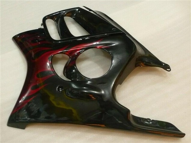 Lojas Carenagens Moto Honda CBR600 F3 1995-1996 - Preto Brilhante Vermelho Chama