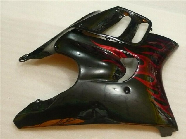 Lojas Carenagens Moto Honda CBR600 F3 1995-1996 - Preto Brilhante Vermelho Chama