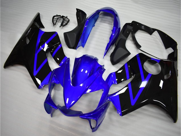 Lojas Kits Carenagem Moto Honda CBR600 F4i 2004-2007 - Azul Preto Brilhante