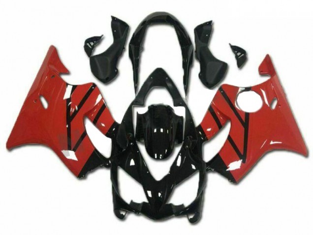 Lojas Kits Carenagens Moto Honda CBR600 F4i 2004-2007 - Vermelho Preto Brilhante