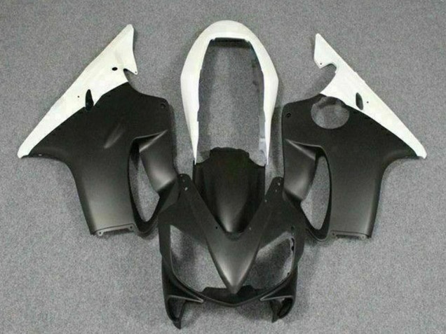 Lojas Carenagens Moto Honda CBR600 F4i 2004-2007 - Branco Preto Fosco