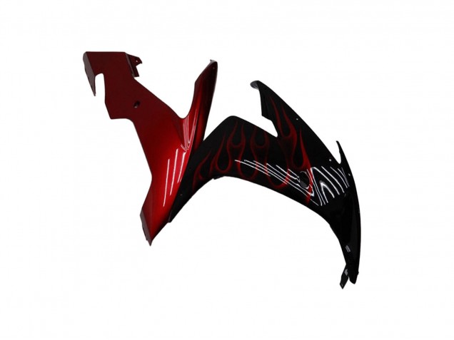 Lojas Carenagens Moto Yamaha YZF R1 2004-2006 - Preto Brilhante Vermelho Chama