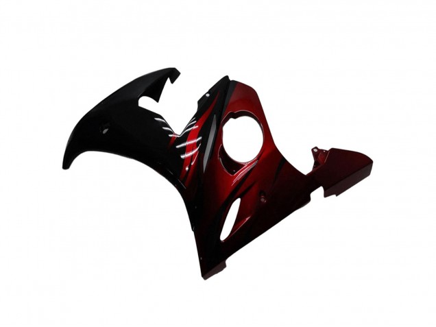 Lojas Kits Carenagem Moto Yamaha YZF R6 2003-2004 - Preto Brilhante Vermelho