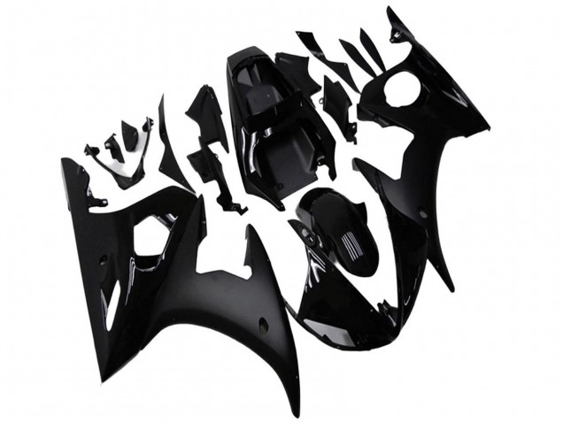 Lojas Carenagens Moto Yamaha YZF R6 2003-2004 - Preto Brilhante Preto Fosco