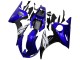 Lojas Carenagens Moto Yamaha YZF R6 2003-2004 - Azul Branco Preto Brilhante