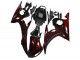 Lojas Carenagem Moto Yamaha YZF R6 2003-2004 - Preto Brilhante Vermelho Chama