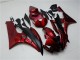 Lojas Kits Carenagem Moto Yamaha YZF R6 2006-2007 - Vermelho Preto Fosco