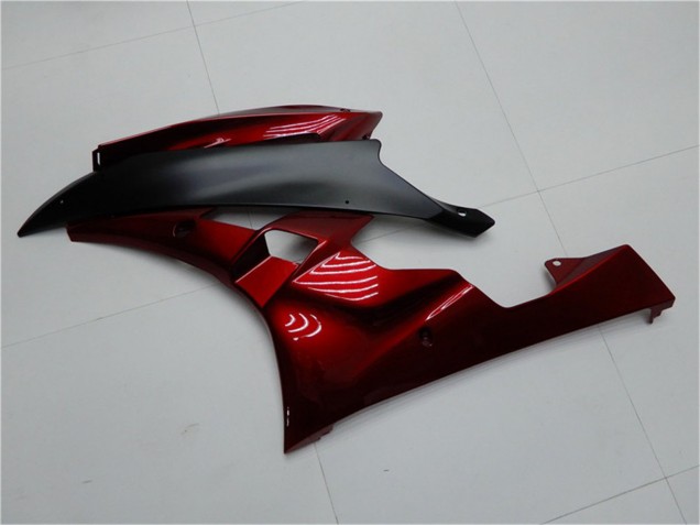 Lojas Kits Carenagem Moto Yamaha YZF R6 2006-2007 - Vermelho Preto Fosco
