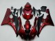 Lojas Kits Carenagem Moto Yamaha YZF R6 2006-2007 - Vermelho Preto Fosco