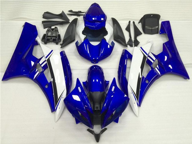 Lojas Carenagens Moto Yamaha YZF R6 2006-2007 - Azul Branco Preto
