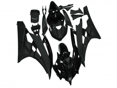 Lojas Carenagem Moto Yamaha YZF R6 2006-2007 - Preto Brilhante Preto Fosco