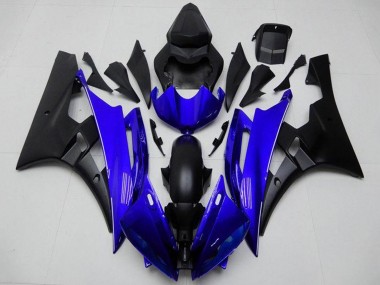 Lojas Carenagem Moto Yamaha YZF R6 2006-2007 - Azul Preto Fosco