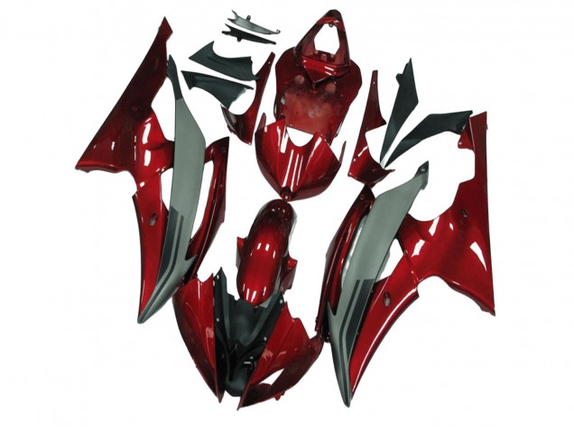 Lojas Carenagens Moto Yamaha YZF R6 2008-2016 - Vermelho Cinzento