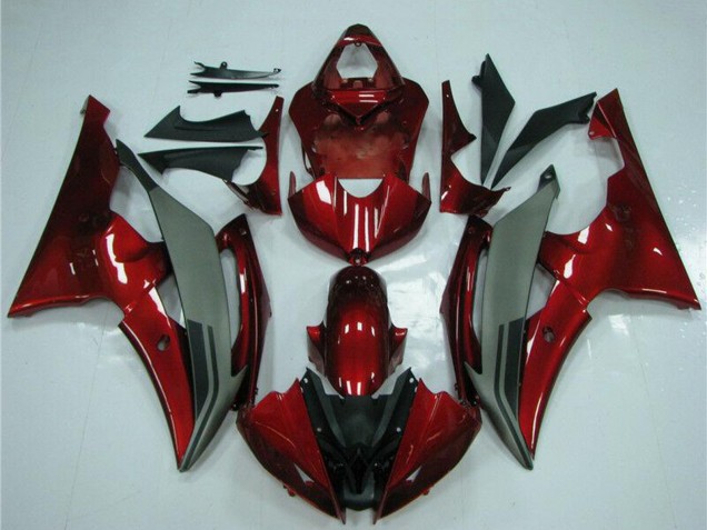 Lojas Carenagens Moto Yamaha YZF R6 2008-2016 - Vermelho Cinzento