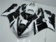 Lojas Carenagens Moto Kawasaki ZX6R 2005-2006 - Branco Preto Brilhante