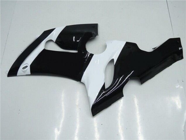 Lojas Carenagens Moto Kawasaki ZX6R 2005-2006 - Branco Preto Brilhante