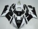 Lojas Carenagens Moto Kawasaki ZX6R 2005-2006 - Branco Preto Brilhante