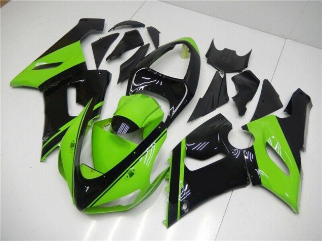 Lojas Carenagem Moto Kawasaki ZX6R 2005-2006 - Verde Preto Brilhante