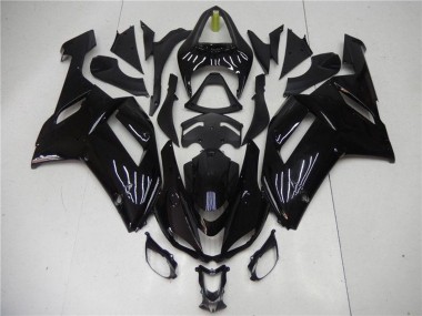 Lojas Kit Carenagens Moto Kawasaki ZX6R 2007-2008 - Preto Brilhante
