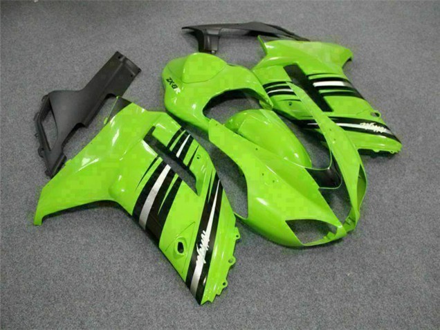 Lojas Kits Carenagem Moto Kawasaki ZX6R 2007-2008 - Verde Preto