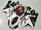 Lojas Carenagens Moto Kawasaki ZX6R 2007-2008 - Branco Preto Vermelho
