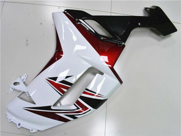 Lojas Carenagens Moto Kawasaki ZX6R 2007-2008 - Branco Preto Vermelho