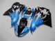Lojas Carenagens Moto Kawasaki ZX6R 2009-2012 - Azul Claro Preto Brilhante