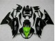 Lojas Carenagens Moto Kawasaki ZX6R 2009-2012 - Preto Brilhante Verde
