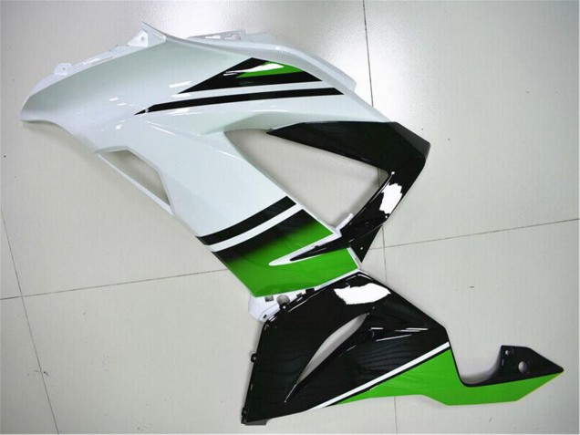 Lojas Carenagens Moto Kawasaki ZX6R 2013-2018 - Verde Branco Preto Brilhante