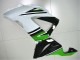 Lojas Carenagens Moto Kawasaki ZX6R 2013-2018 - Verde Branco Preto Brilhante