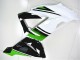 Lojas Carenagens Moto Kawasaki ZX6R 2013-2018 - Verde Branco Preto Brilhante