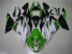 Lojas Carenagens Moto Kawasaki ZX6R 2013-2018 - Verde Branco Preto Brilhante
