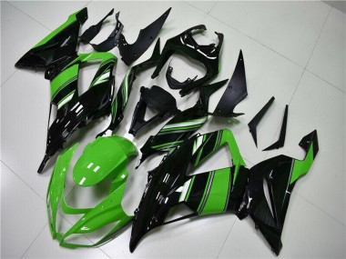Lojas Carenagem Moto Kawasaki ZX6R 2013-2018 - Verde Preto Brilhante