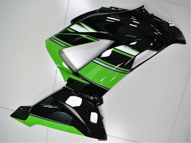 Lojas Carenagem Moto Kawasaki ZX6R 2013-2018 - Verde Preto Brilhante