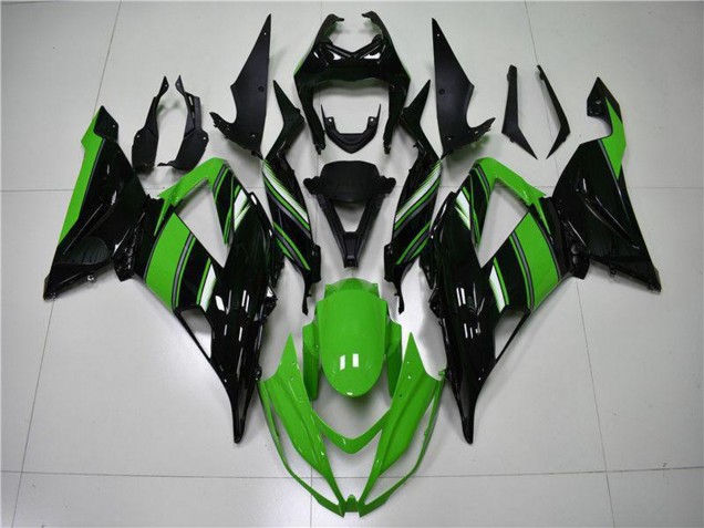 Lojas Carenagem Moto Kawasaki ZX6R 2013-2018 - Verde Preto Brilhante