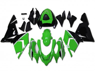 Lojas Carenagens Moto Kawasaki ZX10R 2004-2005 - Verde Preto Brilhante