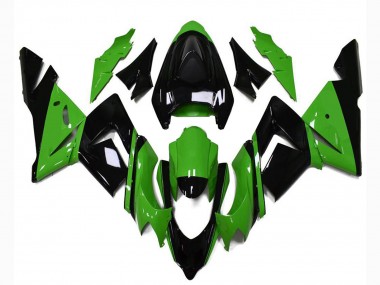 Lojas Carenagens Moto Kawasaki ZX10R 2004-2005 - Preto Brilhante Verde