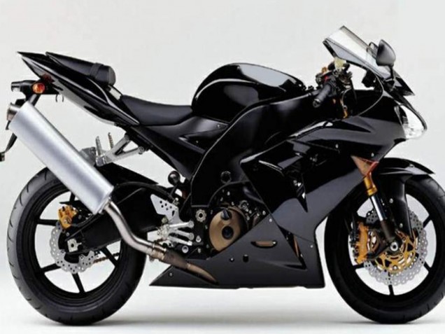 Lojas Carenagens Moto Kawasaki ZX10R 2004-2005 - Preto Brilhante Preto Fosco