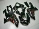 Lojas Kits Carenagem Moto Kawasaki ZX10R 2006-2007 - Preto Brilhante Vermelho Chama
