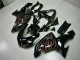 Lojas Kits Carenagem Moto Kawasaki ZX10R 2006-2007 - Preto Brilhante Vermelho Chama