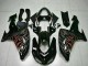 Lojas Kits Carenagem Moto Kawasaki ZX10R 2006-2007 - Preto Brilhante Vermelho Chama