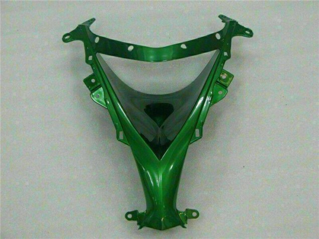 Lojas Carenagens Moto Kawasaki ZX10R 2008-2010 - Preto Brilhante Verde Chama