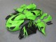 Lojas Carenagem Moto Kawasaki ZX14R ZZR1400 2006-2011 - Verde Preto Brilhante