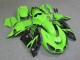 Lojas Carenagem Moto Kawasaki ZX14R ZZR1400 2006-2011 - Verde Preto Brilhante